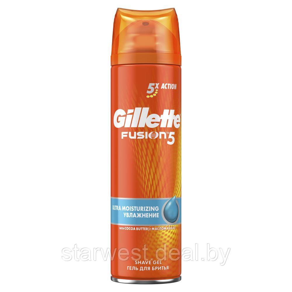 Gillette Fusion 5 Ultra Moisturizing 200 мл Гель для бритья увлажняющий с маслом какао - фото 3 - id-p133929423