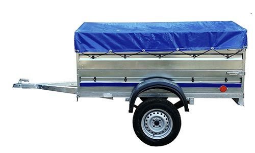 Прицеп Бест Н Плюс окрашенная рама и борта с тентом 21 см