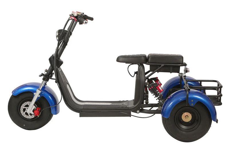 Электроскутер GT CITY COCO X7 PRO TRIKE синий - фото 2 - id-p226760043