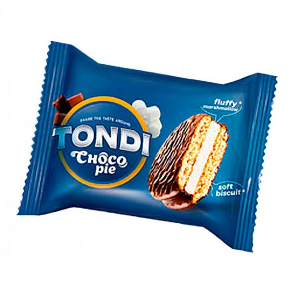 Печенье Tondi Choco Pie глазированное клубничное 180г - фото 2 - id-p226760316