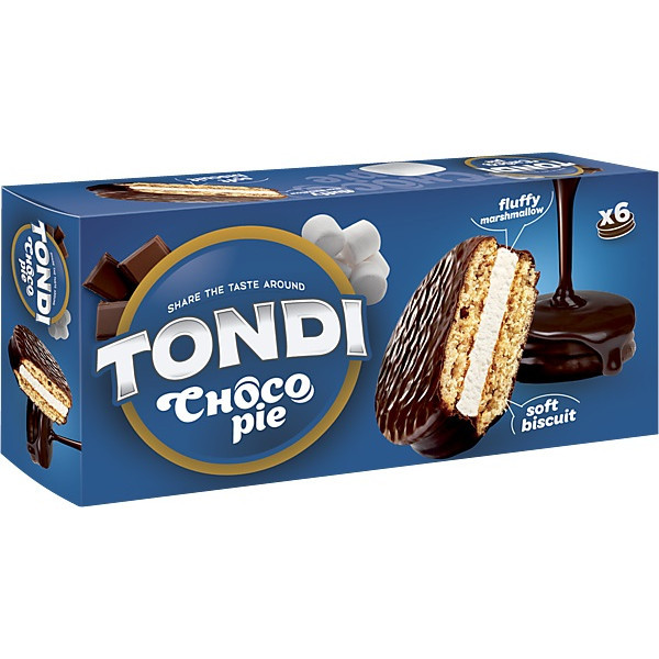 Печенье Tondi Choco Pie глазированное клубничное 180г - фото 3 - id-p226760316