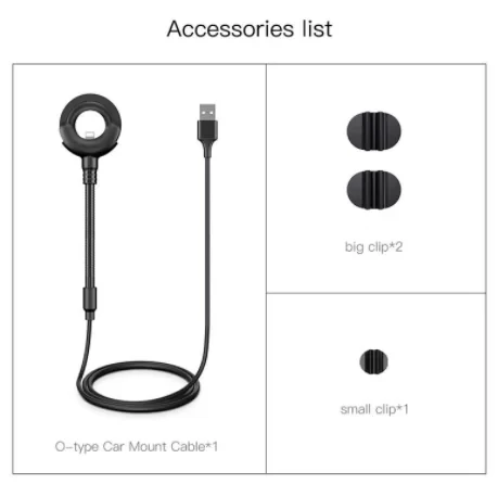 Кабель-держатель Baseus Car Mount USB Cable Lightning to USB Черный - фото 7 - id-p226740819