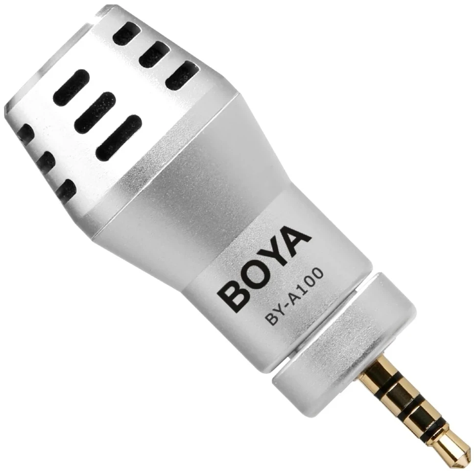 Микрофон BOYA BY-A100 для смартфона TRRS Серебро - фото 3 - id-p226760802