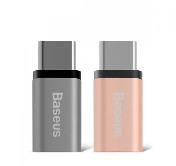 Переходник Baseus Sharp micro USB - Type-C Розовое золото - фото 6 - id-p226740963