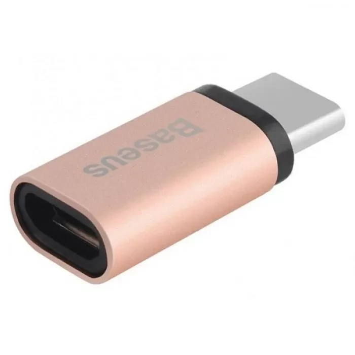 Переходник Baseus Sharp micro USB - Type-C Розовое золото - фото 9 - id-p226740963