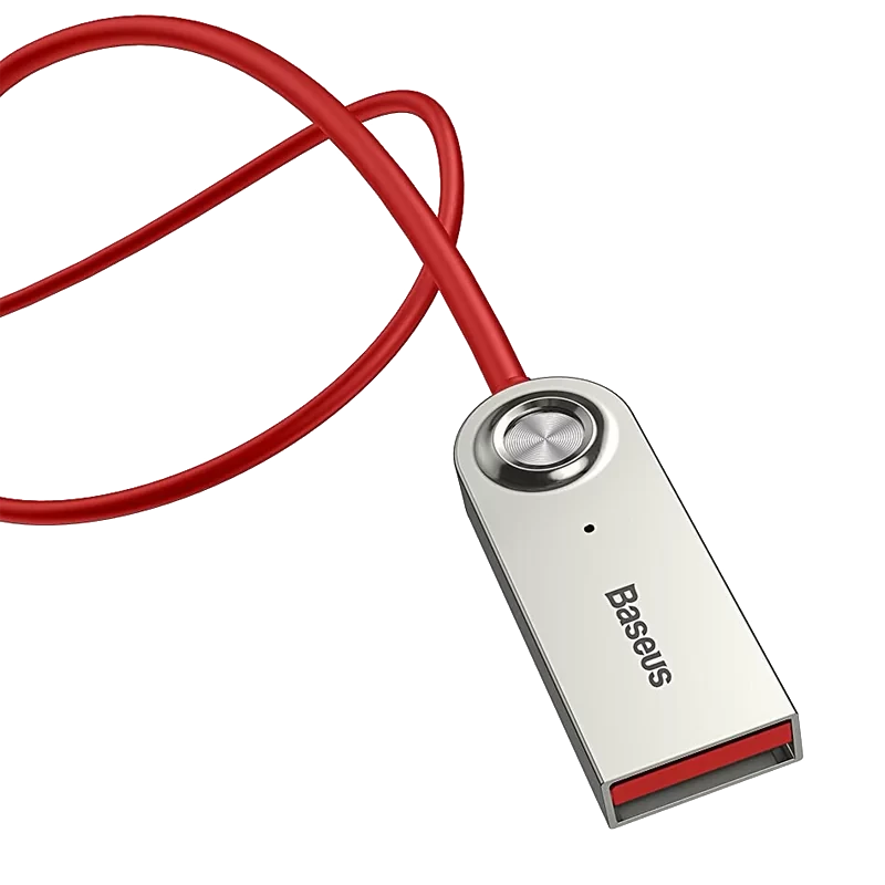 Беспроводной адаптер Baseus BA01 Bluetooth - AUX Красный - фото 3 - id-p226740984