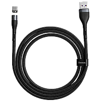 Кабель Baseus Zinc Magnetic USB - Type-C 5A 1м Серый+Черный