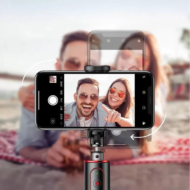 Монопод Baseus Fully Folding Selfie Stick Чёрный с красным - фото 10 - id-p226744289