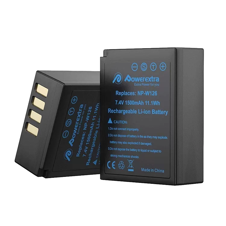 2 аккумулятора NP-W126 + зарядное устройство Powerextra FJ-NPW126LCD-B - фото 5 - id-p226743607