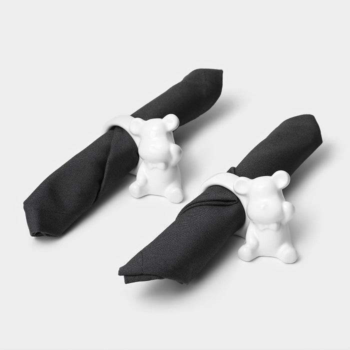 Подарочный набор колец для салфеток «Белый мишка» - фото 2 - id-p226760278