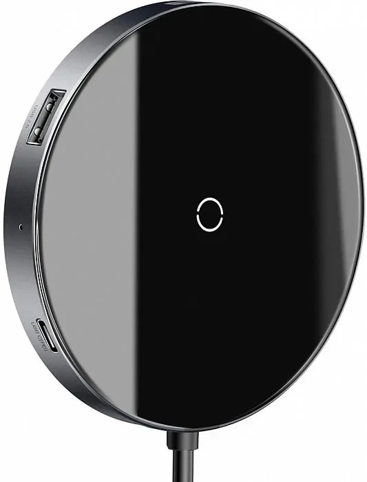 Хаб Baseus Circular Mirror (USB х4 + Type-C PD) Серый - фото 2 - id-p226741253