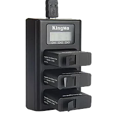 Зарядное устройство тройное KingMa Triple charger для GoPro Hero 5/6/7/8