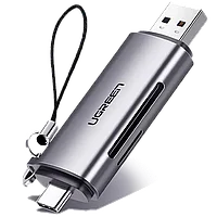 Кардридер Ugreen CM185 Type-C/USB3.0 Серый