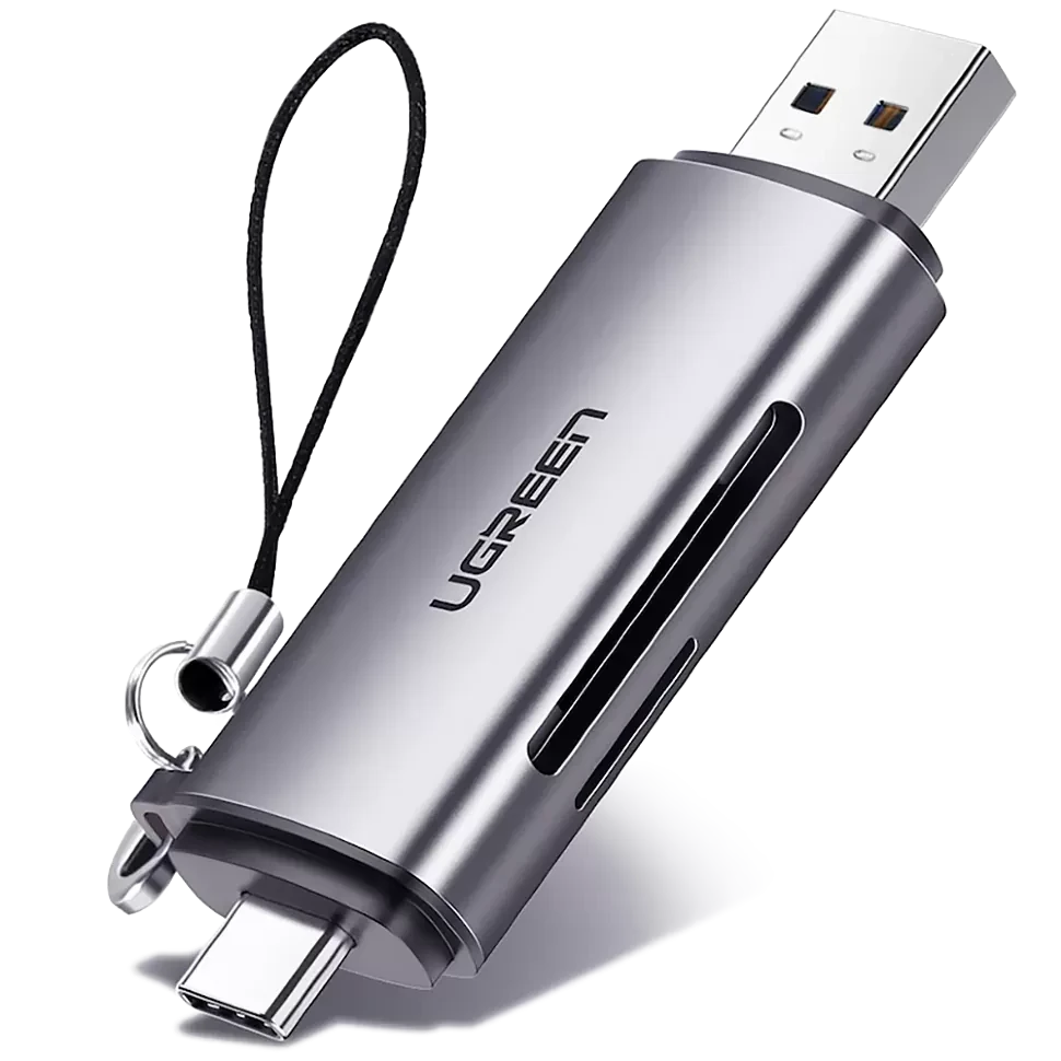 Кардридер Ugreen CM185 Type-C/USB3.0 Серый - фото 1 - id-p226761447