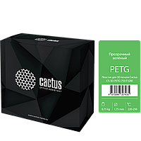 Пластик для 3D принтера Cactus PETG d1.75мм 0.75кг Зелёный прозрачный