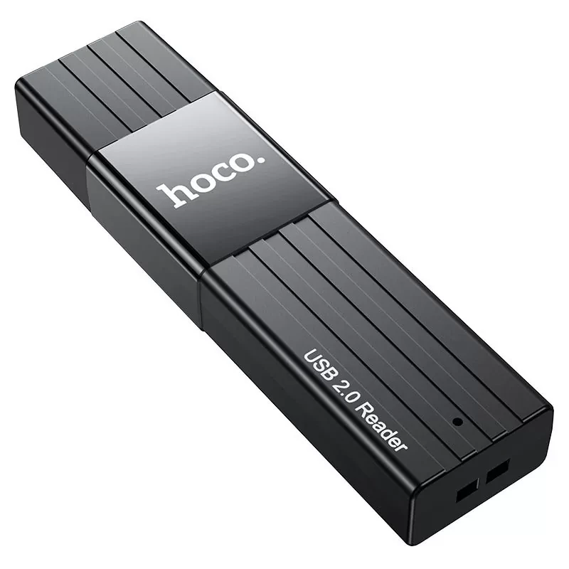 Кардридер HOCO HB20 Mindful USB 2.0 SD/microSD Чёрный - фото 5 - id-p226761459