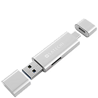 Кардридер Satechi Aluminum Type-C/USB 3.0 -Micro/SD Серебро