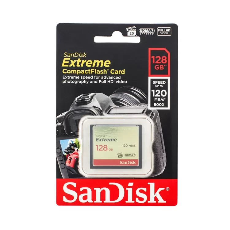 Карта памяти SanDisk Extreme CF UDMA7, 128GB - фото 3 - id-p226761469