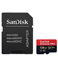 Карта памяти SanDisk Extreme PRO microSDXC 64Gb UHS-I U3 V30 A2 + ADP