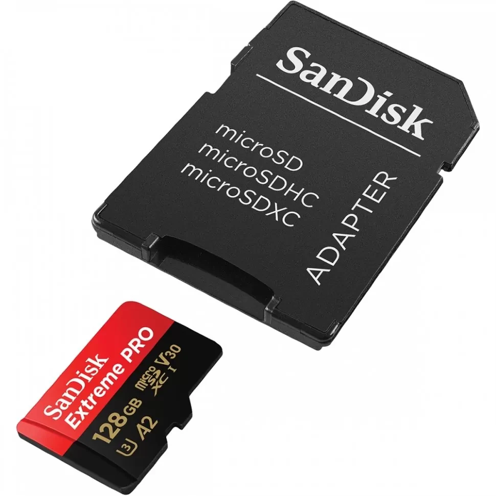 Карта памяти SanDisk Extreme Pro microSDXC 128Gb UHS-I U3 + SD Adapter - фото 4 - id-p226761512