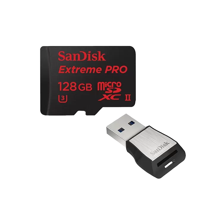Карта памяти SanDisk Extreme Pro microSDXC 128 Гб UHS-II Class 3 (U3) + USB adapter - фото 2 - id-p226761515