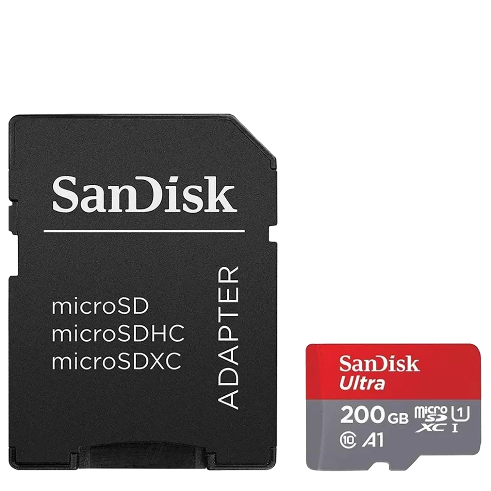 Карта памяти SanDisk Ultra microSDXC 200Gb UHS-I U1 Class10 + SD Adapter - фото 1 - id-p226761527