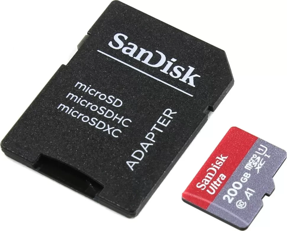 Карта памяти SanDisk Ultra microSDXC 200Gb UHS-I U1 Class10 + SD Adapter - фото 5 - id-p226761527