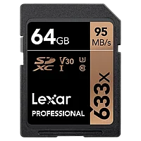 Карта памяти Lexar SDXC 64Gb V30 UHS-I U3 (633x)