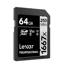 Карта памяти Lexar SDXC 64Gb V60 UHS-I U3