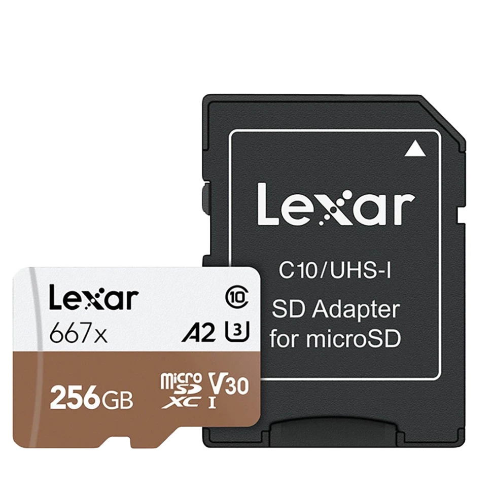 Карта памяти Lexar microSDXC 256Gb A2 V30 UHS-I U3 + SD Adapter - фото 1 - id-p226761532