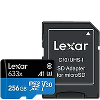 Карта памяти Lexar microSDXC 256Gb A1 V30 UHS-I U3 + SD Adapter