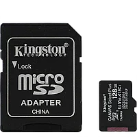 Карта памяти Kingston microSDXC 128Gb A1 V10 UHS-IU3 + SD адаптер