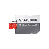 Карта памяти Samsung EVO Plus microSDXC 64Gb Class10 UHS-I U1 + SD Adapter, фото 2