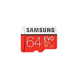 Карта памяти Samsung EVO Plus microSDXC 64Gb Class10 UHS-I U1 + SD Adapter, фото 3