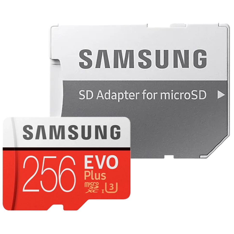 Карта памяти Samsung EVO Plus microSDXC 256Gb HA/RU Class10 UHS-I U3 + SD Adapter