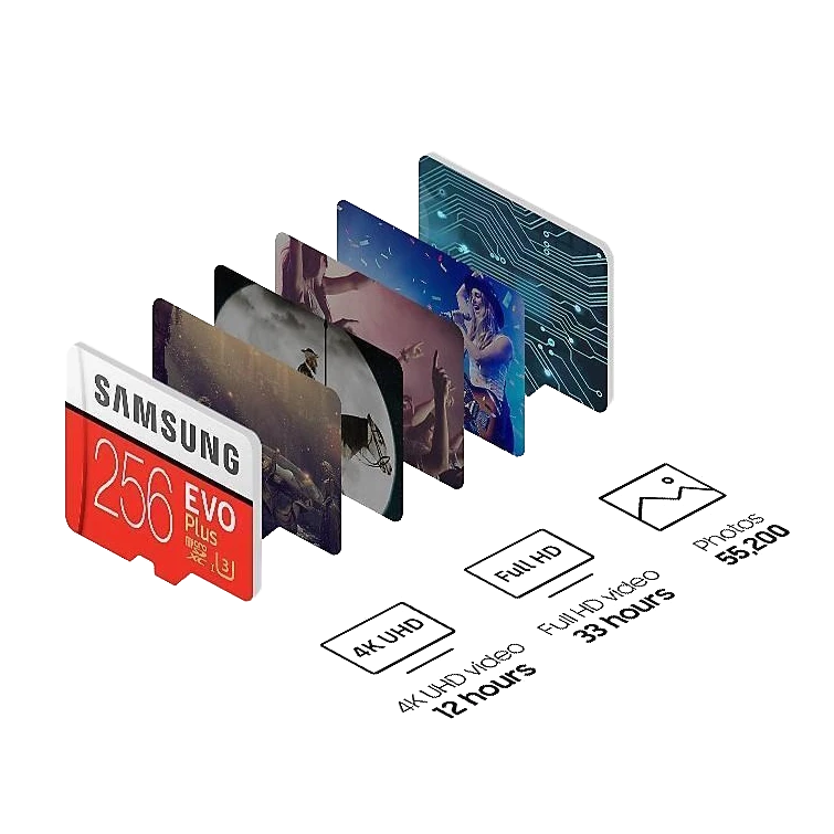 Карта памяти Samsung EVO Plus microSDXC 256Gb HA/RU Class10 UHS-I U3 + SD Adapter - фото 3 - id-p226761557