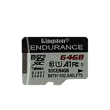 Карта памяти Kingston High Endurance MicroSDXC 64 Гб A1, UHS-I Class 1 (U1), Class 10