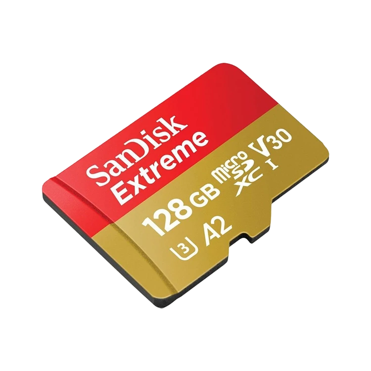 Карта памяти Sandisk Extreme microSDXC A2 C10 V30 UHS-I U4 128GB + SD Adapter + Rescue Pro Deluxe - фото 4 - id-p226761574