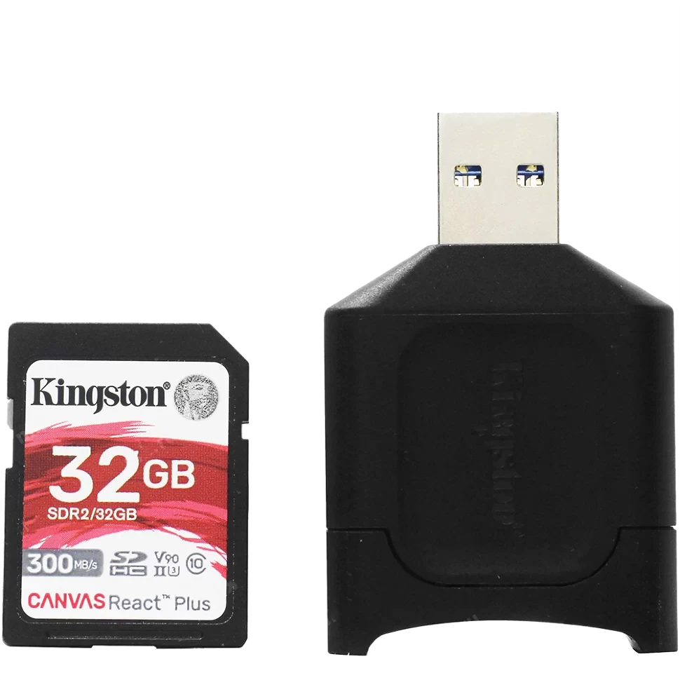 Карта памяти Kingston SDHC 32Gb V90 UHS-II U3 + Card Reader