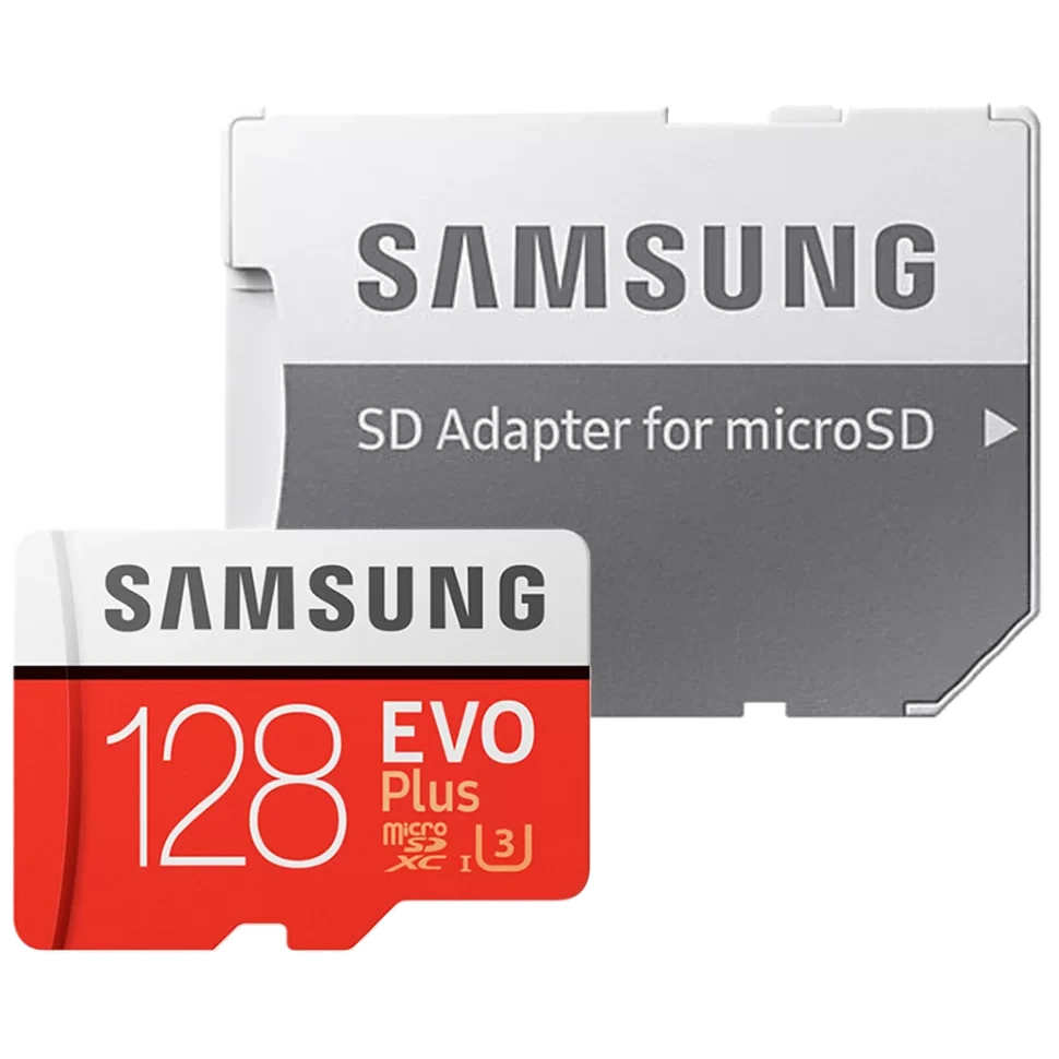 Карта памяти Samsung EVO Plus microSDXC 128Gb GA/RU Class10 UHS-I U3 + SD Adapter - фото 1 - id-p226761586