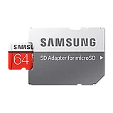 Карта памяти Samsung EVO Plus microSDXC 64Gb Class10 UHS-I U3 + SD Adapter, фото 2