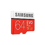 Карта памяти Samsung EVO Plus microSDXC 64Gb Class10 UHS-I U3 + SD Adapter, фото 3