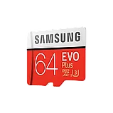 Карта памяти Samsung EVO Plus microSDXC 64Gb Class10 UHS-I U3 + SD Adapter, фото 5