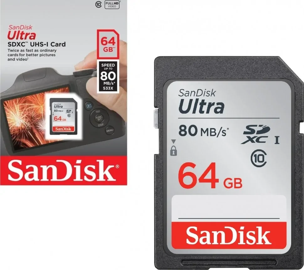 Карта памяти SanDisk Ultra SDXC UNC 64Gb UHS-I U1 Class10 - фото 2 - id-p226761590