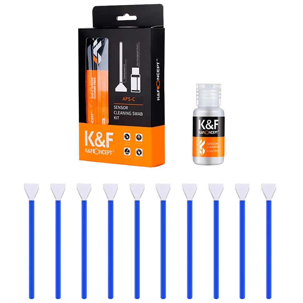 Набор для ухода за матрицей K&F Concept 16mm APS-C Sensor Cleaning Swab Kit - фото 1 - id-p226745730