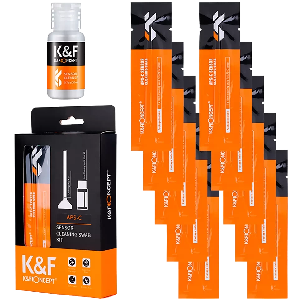 Набор для ухода за матрицей K&F Concept 16mm APS-C Sensor Cleaning Swab Kit - фото 2 - id-p226745730