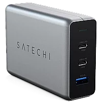 Зарядное устройство Satechi Compact Charger GaN Power (Type-C 100 Вт, USB 12 Вт) Серый космос