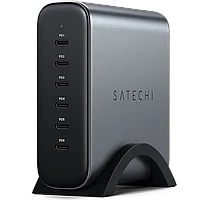 Сетевой адаптер Satechi 200W GaN Type-C PD 6 port Серый