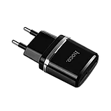 Сетевой адаптер HOCO C12 Smart Чёрный + кабель MicroUSB 1м, фото 2
