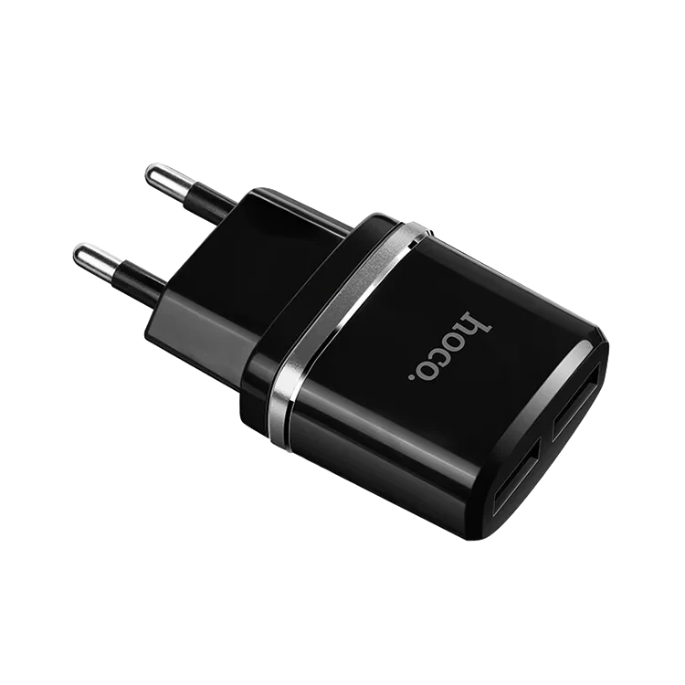 Сетевой адаптер HOCO C12 Smart Чёрный + кабель MicroUSB 1м - фото 2 - id-p226740653